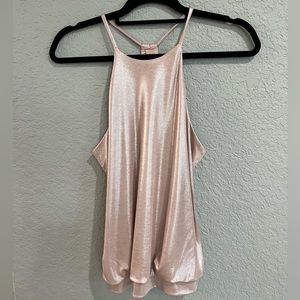 Express metallic pink top. Size: S